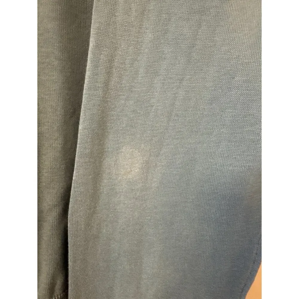 Peter Miller Large 100% Cotton Light Blue V-neck Long Sleeve Sweater Ribbed Hem